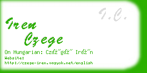 iren czege business card